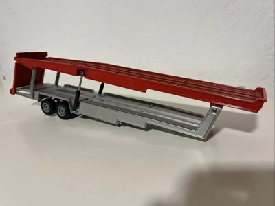 Siku 1:55 3112 Mercedes Autotransporter Rot/Silber alte Ausführung ohne Zugwagen - Bild 1 von 3