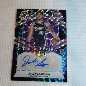 JALEN SLAWSON 2023-24 Panini Mosaic Genesis Scripts Auto RS-SLW Sacramento Kings - Picture 1 of 6