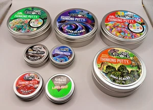 Crazy Arons Thinking Putty Assorted Sizes Dino Scales Super Scarab Limelight - Picture 1 of 18