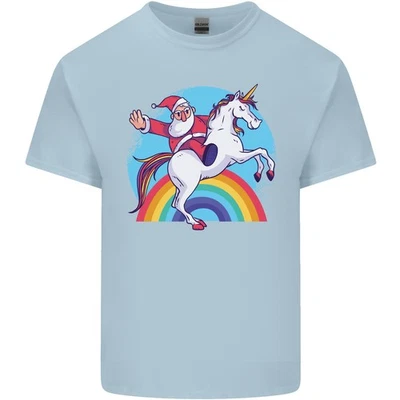 Santa Claus On a Unicorn Christmas Xmas Kids T-Shirt Childrens - Image 1 of 4