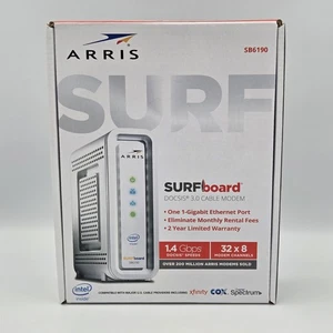 Arris Surfboard SB6190 DOCSIS 3.0 Cable Modem ~ White ~ Power Tested - Picture 1 of 12