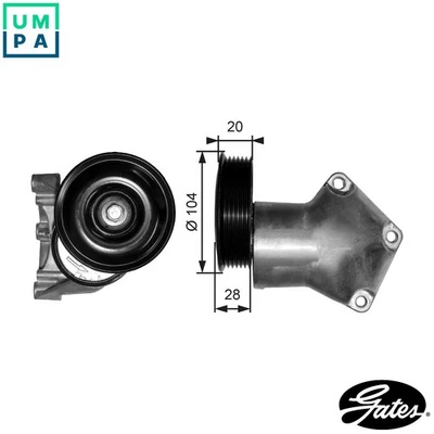 BELT TENSIONER VRIBBED BELT T38202 FOR MAZDA FORD FIESTA/Van/IV/Mk COURIER 1.2L - Image 1 of 4