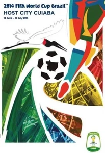 Official 2014 Brasil World Cup Soccer Poster NIB 24 x 36 - Picture 1 of 2