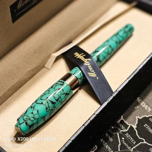 Montegrappa Fortuna Barcelona Turquoise Mosaic Fountain Pen M - Rare - Picture 1 of 14