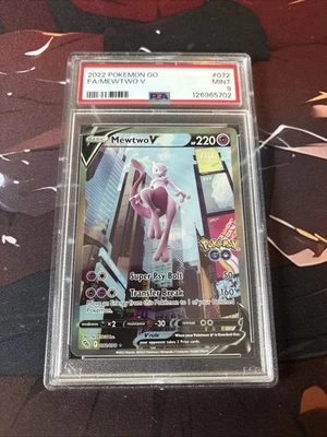 Pokemon TCG Mewtwo V 072/078 Pokemon GO Alternate Full Art PSA 9 - Image 1 of 2