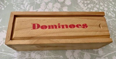 Dominoes double six in wooden box, - spinners Used, Vgc. - Image 1 of 4