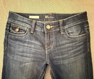 New KUT FROM THE KLOTH Jeans Sz 2 Natalie Boot Cut Bootcut Flap Pocket Dark Wash - Picture 1 of 10