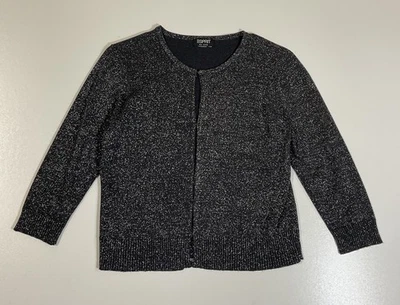 Vintage Esprit Metallic Lightweight Cardigan Sz S Thin New Years Preppy 80s - Image 1 of 4