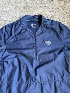 Nike Q-Zip Pullover Wind Jacket Tennessee Titans Football NFL XL Onfield Apparel - Picture 1 of 11