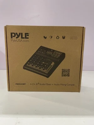 Pyle PMXU43BT Black 4 Channel Wireless Bluetooth Streaming Studio Mixer - Image 1 of 2