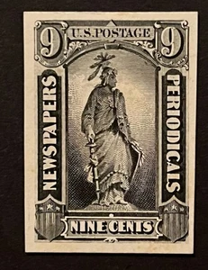 Travelstamps: US STAMPS SCOTT #PR14p4 - 9 Cent Plate Proof on Card Hinged - Picture 1 of 5