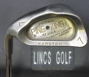 Left-Handed Ping Zing Black Dot 7 Iron Senior Steel Shaft Ping Grip - Picture 1 of 4