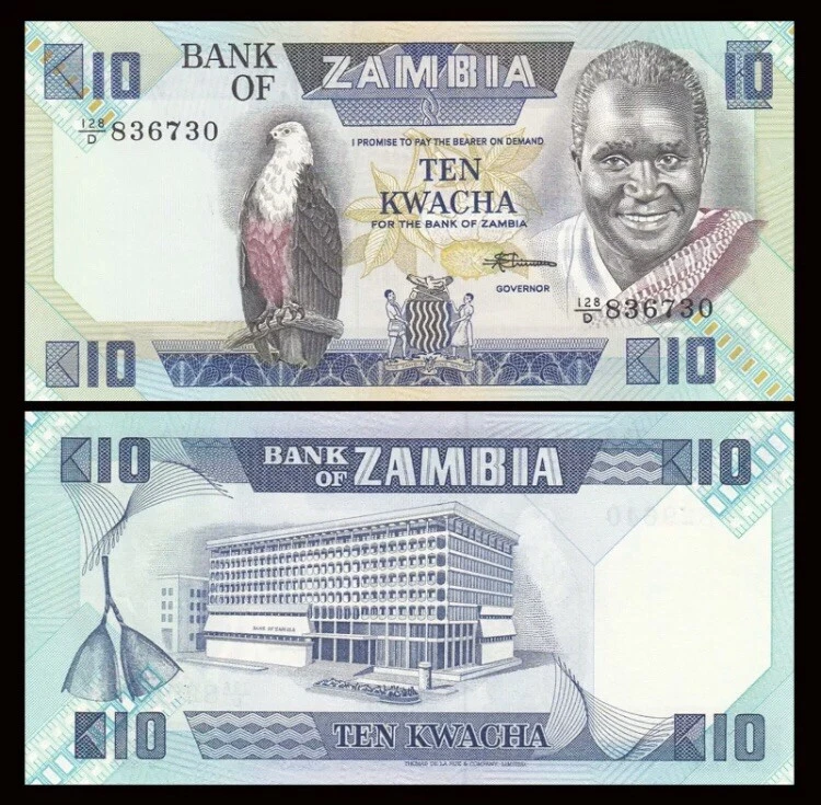 ZAMBIA 10 Kwacha, 1986, P-26, UNC World Currency - Image 1 of 1