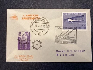 ICOLLECTZONE Austria Rocket Mail 1961 Cover (A100) - Picture 1 of 3