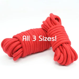 Bondage Rope Set Shibari BDSM Restraints Red x 3 sizes (5m, 10m, 20m) - Picture 1 of 1