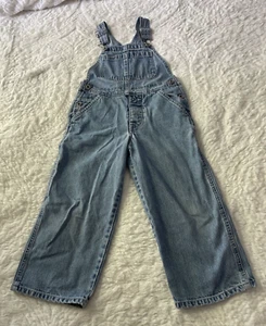 Vintage Y2K GAP Overalls Kids Blue Denim Jeans Carpenter Pockets 17" inseam XS - Picture 1 of 11