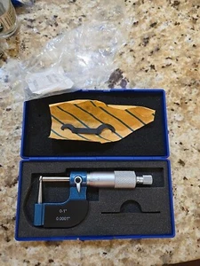 1 NEW 0-1" .0001" CARBIDE TIP TUBE MICROMETER - Outside Micrometer - Picture 1 of 3