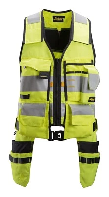 Snickers 4230 AllroundWork Yellow High-Vis Tool vest CL1 BNWT Free Delivery - Image 1 of 4