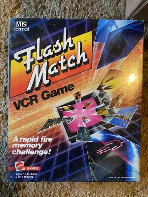 1986 Flash Match VCR Game by Mattel (VHS - New/Sealed) NOS Memory Challenge - Image 1 of 2