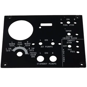 Serviceable Learjet Fuel Control EL Panel P/N 6608279-14 - Picture 1 of 4
