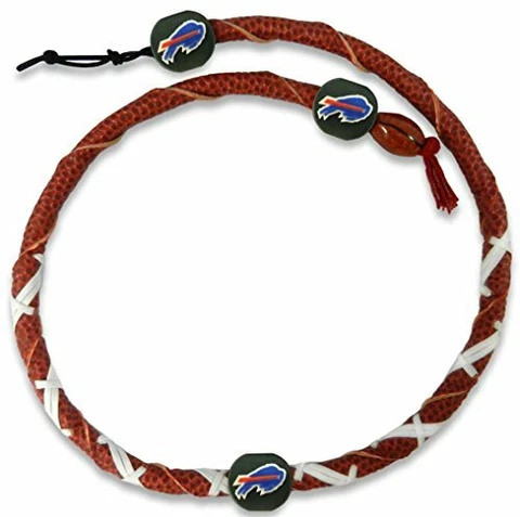 NFL Spiral Leather Football Necklace Buffalo Bills One Size NEW Cover