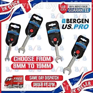 US PRO STUBBY METRIC GEAR RATCHET COMBINATION SPANNER WRENCH CRV RING END OPEN - Picture 1 of 14