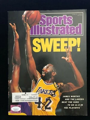 James Worthy Signed Sports illustrated -  6/5/89  Los Angeles Lakers JSA QQ62318 - Image 1 of 2