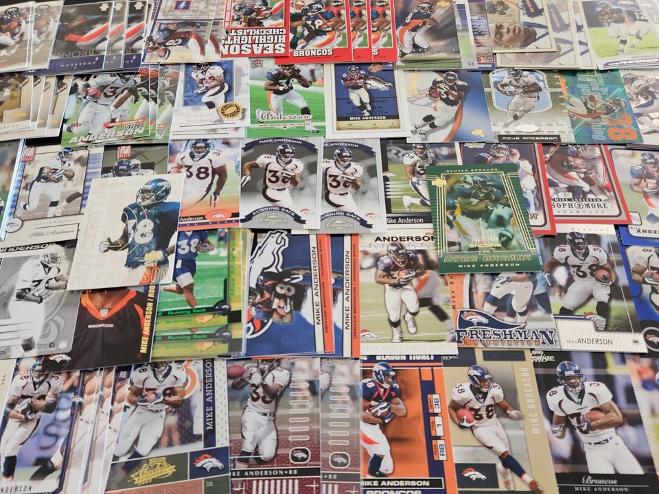 MIKE ANDERSON YOU PICK SEE SCANS OF EVERY CARD DENVER BRONCOS ROOKIES ,INSERTS - Image 1 of 1