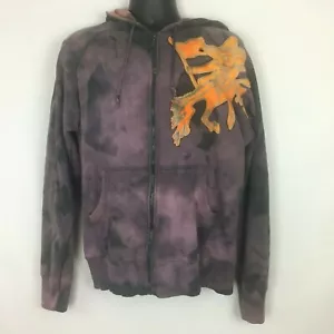 Pepe Jeans by Harvey Nichols Hoodie Jacket Large Purple Acid Wash Relaxed Grunge - Picture 1 of 8