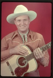 Gene Autry Singing Cowboy Portrait with guitar Vintage Dupe 35mm Transparency - Picture 1 of 1