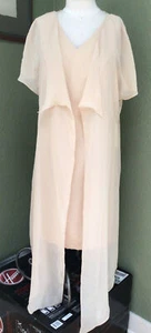 NEW 2 Piece Lan Ting Bride M L Sleeveless Party Wedding Formal Champagne Dress - Picture 1 of 7