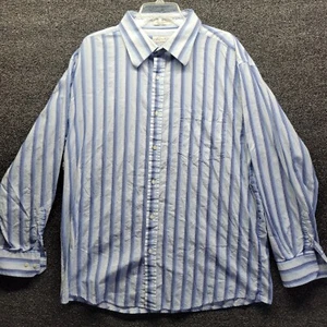 Eighty Eight Blue Striped Shirt Men's Sz 2XL Long Sleeve Button Down 100% Cotton - Picture 1 of 7