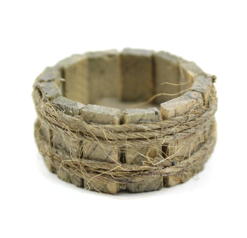 Pequeña bañera de madera, micro mini bañera de madera, cubo de terrario de 1" Foto 1 de 1