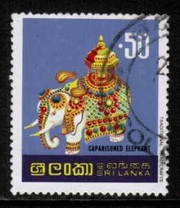 Ceylon Sri Lanka 1977 SG643 50c Traditional Handicrafts Caparisoned elephant Use - Picture 1 of 1