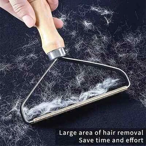 Portable Lint Remover Carpet Scraper Pet Hair Remover Dog Cat Fur Shaver Trimmer - Picture 1 of 8