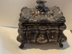 ANTIQUE STERLING SILVER SUGAR POLISH? BOX JUDAICA - Picture 1 of 10