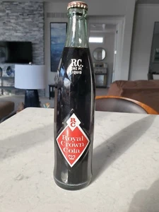 VTG RC Royal Crown Cola 16 OZ One Pint Full Cola Pop Cola Glass Bottle NOS - Picture 1 of 3