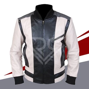 80s Retro Style Leather Jacket Inspired by Ferris Buellerr Movie Bomber Jacket - Picture 1 of 6