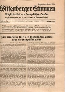 [K-151] Wittenberger Stimmen Februar 1938  !! sehr selten !!