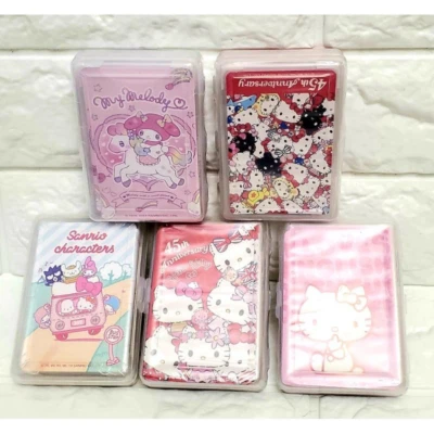 Hello Kitty Cute Playing Cards Poker Melody Plastic Case Little Twin Stars Gift - Image 1 of 4