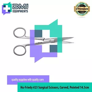 Hu-Friedy #23 Surgical Scissors, Curved, Pointed 14.5cm - Picture 1 of 3