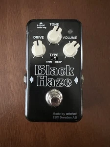 EBS Black Haze V1 Distortion Overdrive Guitar Effect Pedal Made In Sweden - Picture 1 of 2