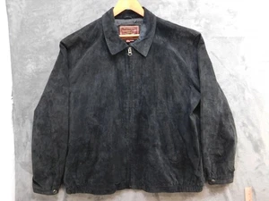 American Classics Colebrook Jacket Mens 2XL Black Suede Leather Zip Bomber Soft - Picture 1 of 16