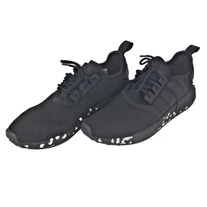Adidas Mens Trainer UK Size 10 NMD R1 Black Speckled Camo Sole GZ4306 - Picture 1 of 11