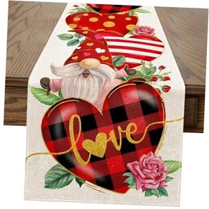 Valentinstag Rot Herz Tischläufer - 72 Zoll Lang, 13"x72" Valentinstag - 2025 - Bild 1 von 8