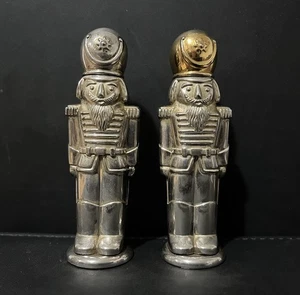 Nussknacker Salz & Pfeffer Streuer - Godinger Silver 1994 - Versilbert - Soldat - Bild 1 von 4