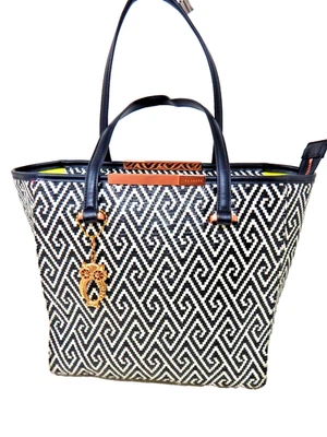 Ted Baker London Motley polyethylene straw Medium Tote Bag Top zip - Image 1 of 4