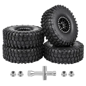Aluminum 1.9 Beadlock Wheels and Tires for Traxxas TRX4 Axial SCX10 II III RR... - Picture 1 of 6