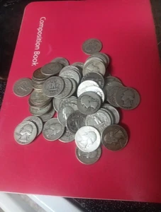 74 Washington Silver Quarters! 1930s-1964. Mixed Dates,Grades And Mint Marks!... - Picture 1 of 3