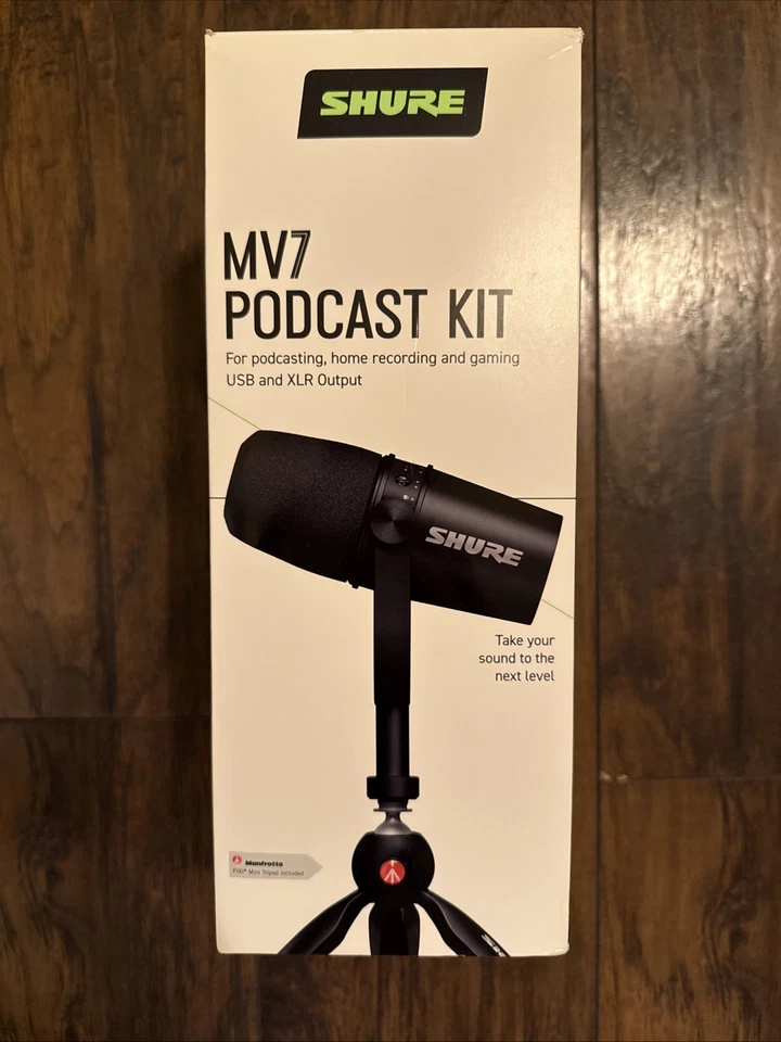 Shure MV7 USB Microphone with Manfrotto Pixi Mini Tripod Set - (MV7-K-BNDL) - Image 1 of 4